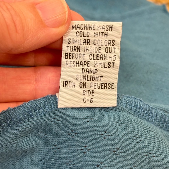 Women Tulle Long Sleeve Y2K Henley Lacey Snap Top Sz L Pointelle Jersey NWT 2000 - Picture 10 of 14